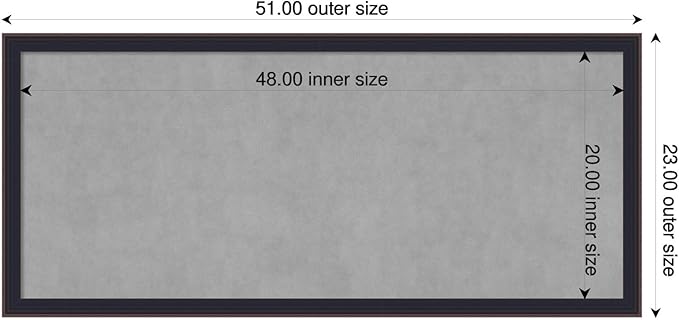Amanti Art Black Framed Magnetic Board 23x51 Oversize Vision Board - Image 2