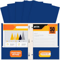 better office products blue paper 2 pocket folders, main product view