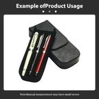 MIVLXLX Leather Triple Pen Case Pencil Pouch Holder - Image 4