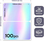 100Pcs Large Laser Labels for Storage Bins, 6x4 Inch Removable Labels, Large - Image 2