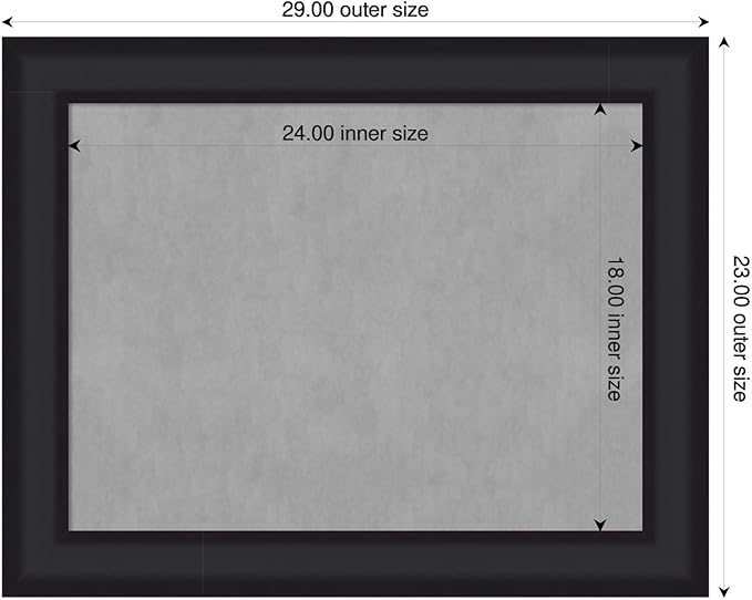 Amanti Art Black Framed Magnetic Board 23x29 Medium Vision Board - Image 2