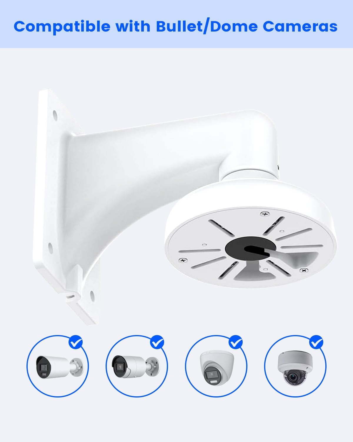 Universal Adjustable Metal Security Camera Mount Bracket Junction Box