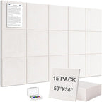G Gamit Large Felt Wall Tiles Bulletin Board 59”x36”, Large Cork Board by GGAMIT