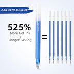 CAISEXILE 12 Blue Glitter Gel Pens Set, 1.0 mm Fine Point - Image 2
