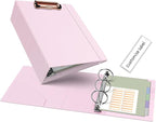 Ospelelf Mini 3 Ring Binder 5.5" x 8.5", 2 Inch Clipboard Binder by OspelelfOfficeSupplies