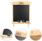ADOCARN Wooden Tabletop Chalkboard Small Blackboard Reusable Desktop Message - Image 9
