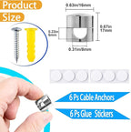 6 Sets Charger Cord Holder, Adjustable Cable Anchor Holders, Wire Organizer - Image 2