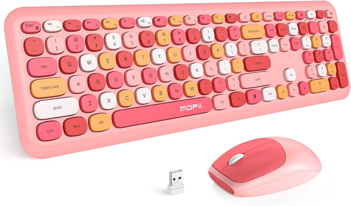 MOFII Wireless Keyboard and Mouse Combo Silent, Slim Compact 2.4G USB Full Size