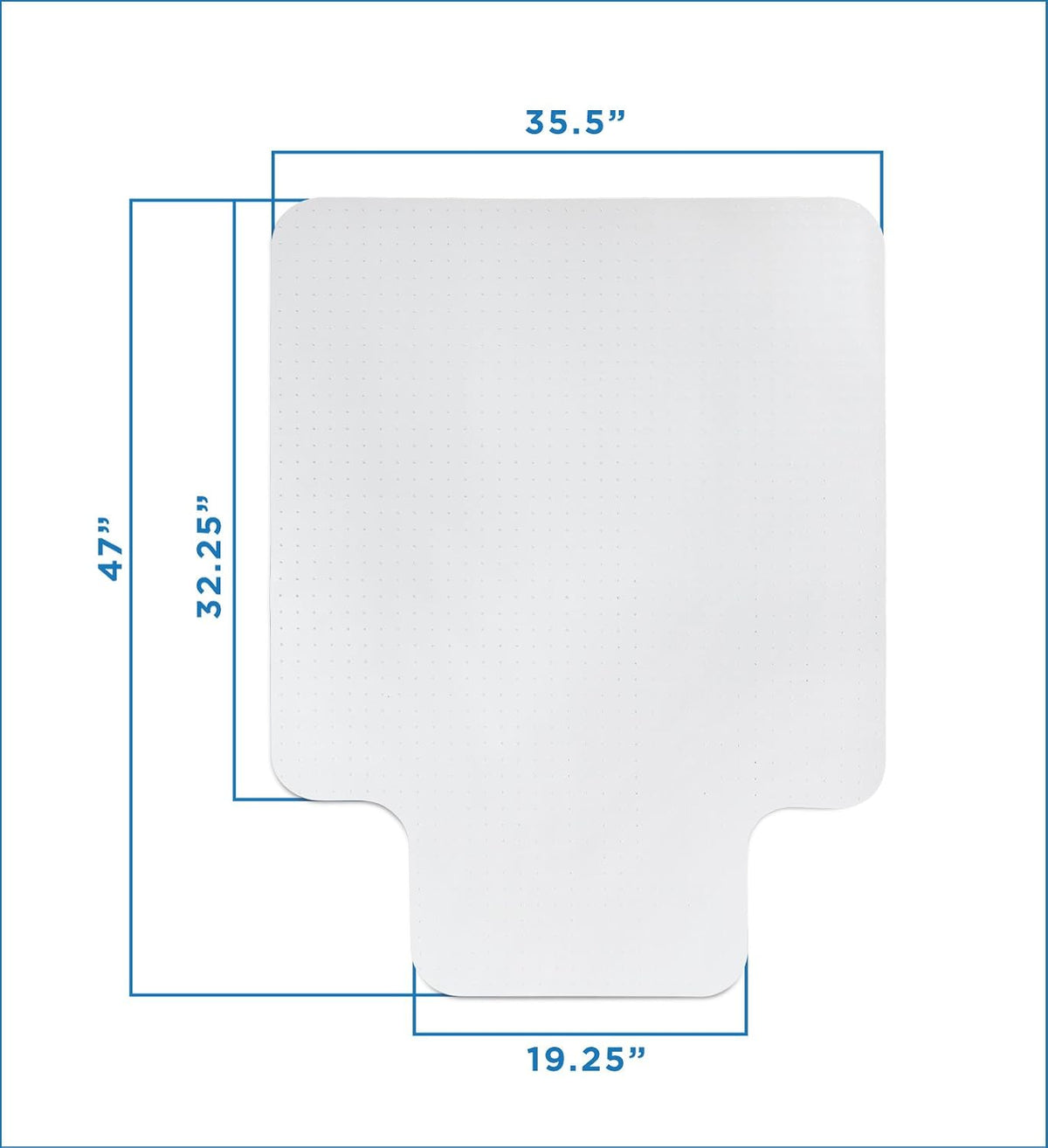 Mount-It! Clear Chair Mat for Carpet