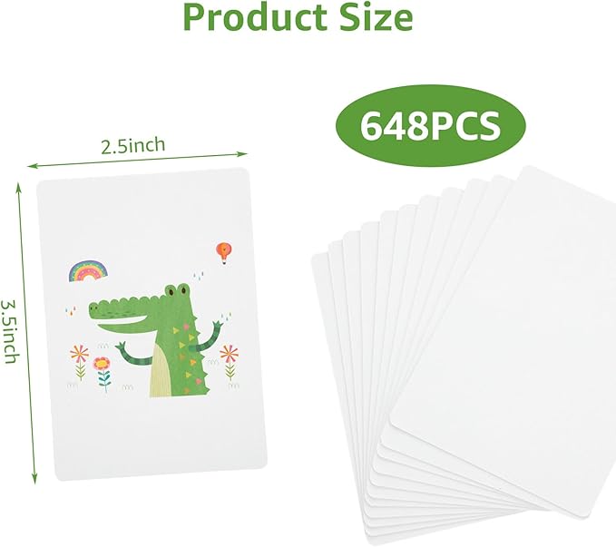 648PCS Blank Playing Cards 2.5" x 3.5" Blank Playing Cards to Write On Double - Image 2