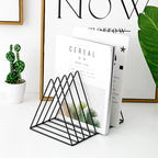Sooyee 9 Slot Black Magazine Holder, Desktop File Sorter Organizer Triangle - Image 3