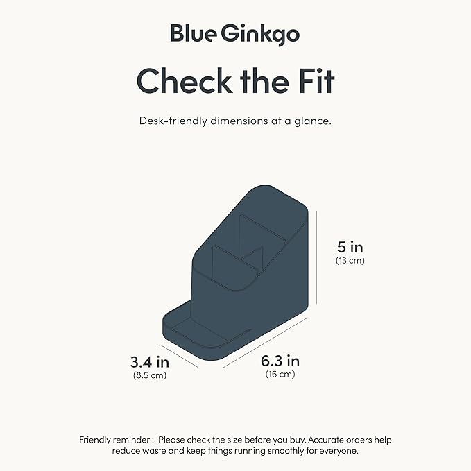 BLUE GINKGO Desk Holder – Korean-Made Office Organizer - Image 3