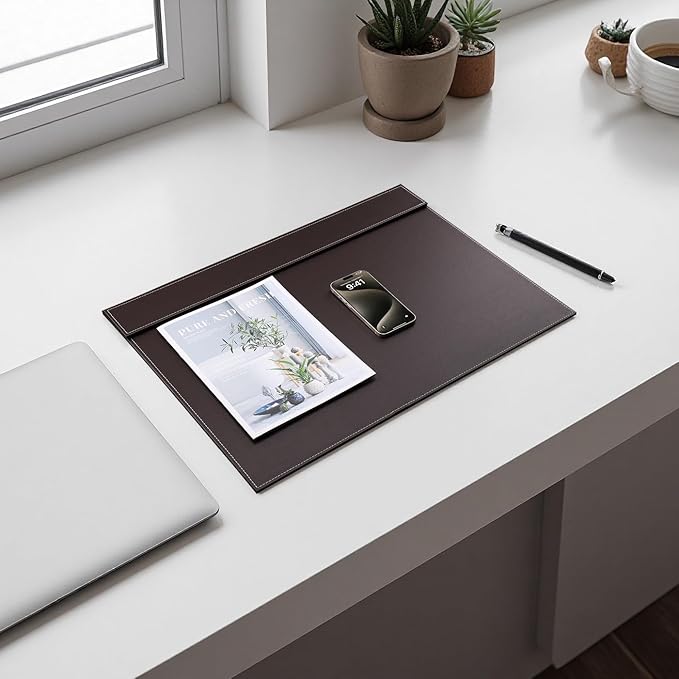 KINGFOM Ultra-Smooth PU Leather Desk Pad & Mat Office Desk Drawing & Writing - Image 5