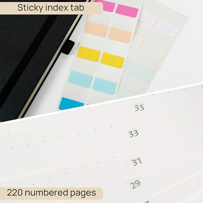 POPRUN Spiral Bullet Dotted Journal Notebook, 7-1/4" x 9-1/2" - Image 5