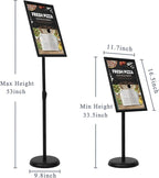 VAIIGO 11 x 17 Inch Adjustable Pedestal Sign Holder Poster Stand, Heavy Duty - Image 3