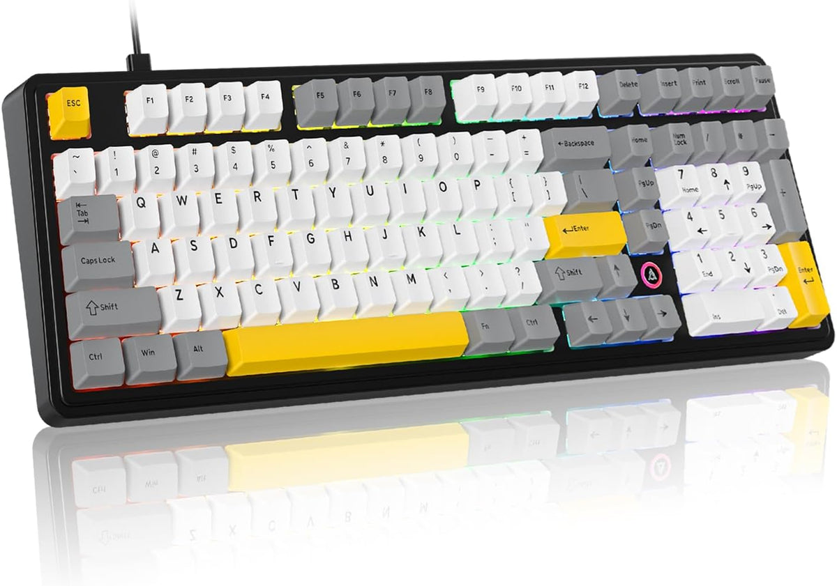 AJAZZ AK980 97% Wired Mechanical Keyboard, Gasket Hot-Swappable