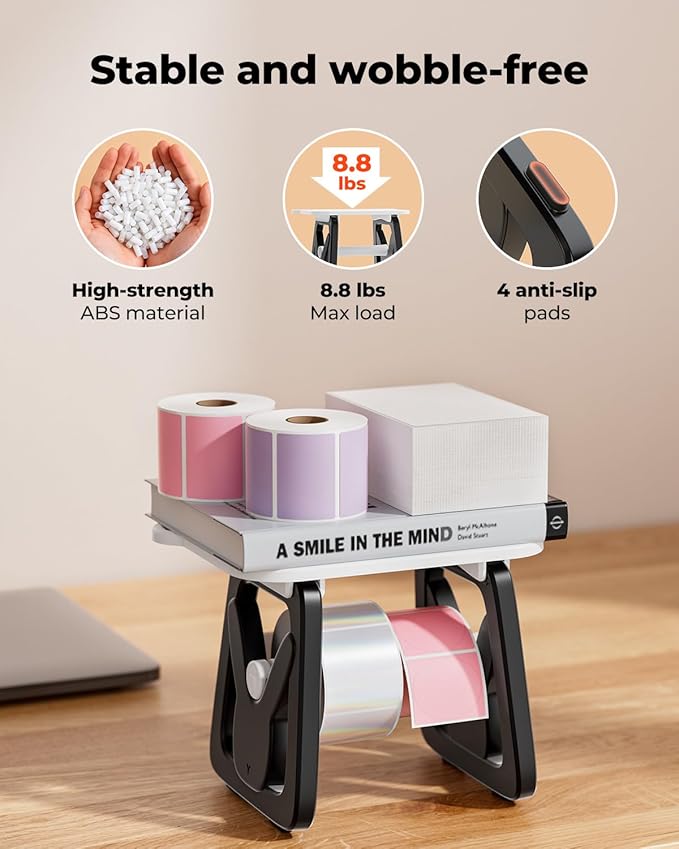 MUNBYN Label Holder for Rolls and Fanfold Labels, Thermal Sticker Holder for - Image 6
