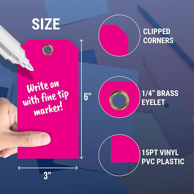 Tags 4 Less 15 Mil Waterproof Plastic Tags, Outdoor Tagging, Equipment Labeling - Image 3