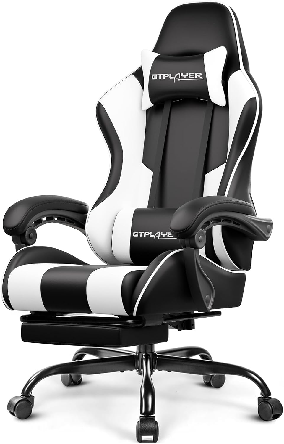 gtplayer gaming chair, computer chair with footrest and, main product view