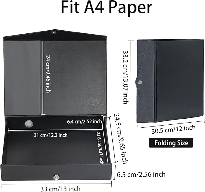 URbantin 6 Pack Foldable A4 Box Files, Plastic Archive Folders, 65mm Spine - Image 5