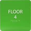 Light Green ADA Floor 4 Sign by ADACentralSigns