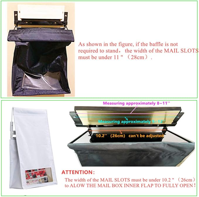Indoor Wall Mount Mail Catcher Bag Door Slot Post Box Basket Mail Boxes - Image 9