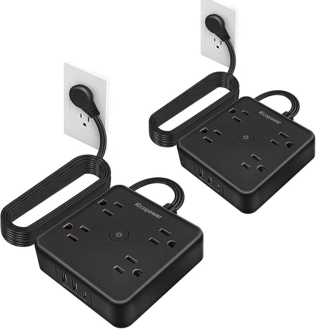 Surge Protector Power Strip 15 ft Cord, Long Power Strip