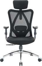 sihoo m18 ergonomic office chair, mesh back desk, side view