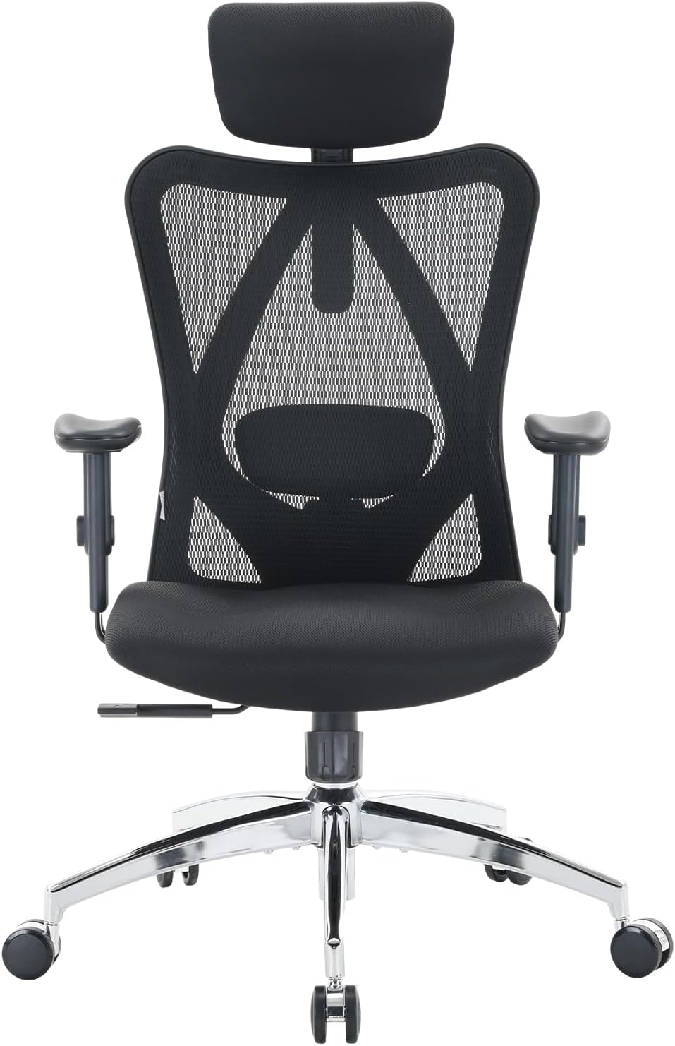 sihoo m18 ergonomic office chair, mesh back desk, side view