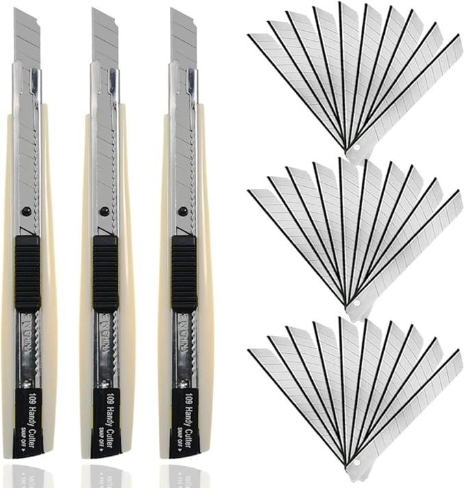 WEKOIL 30Pcs Snap Off Utility Knife Blades by WEKOIL