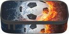 HKHEHOP Soccer Ball Cool Sport Pencil Case Big Capacity Storage Pencil Pouch - Image 2