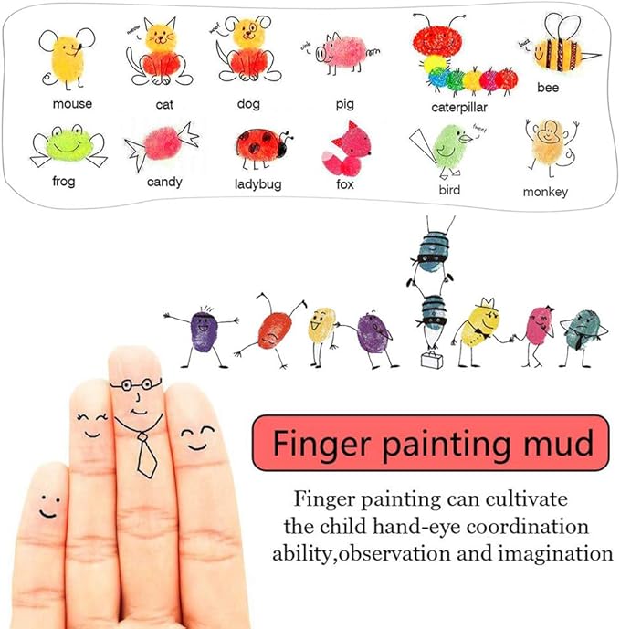 GTLZLZ Ink Pads for Kids, 20 Colors Craft Ink Pad, Washable Finger Ink Pads for - Image 7