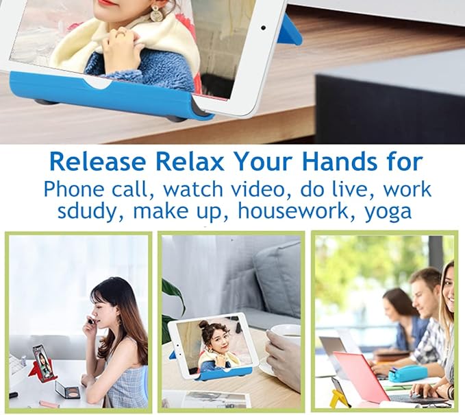 JUSDIQIR Cell Phone Stand for Desk Foldable Cell Phone Holder Desk Tablet - Image 4