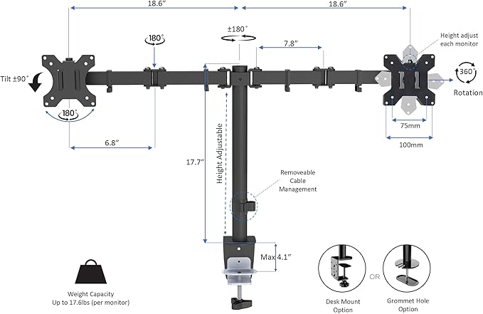 Rocelco 46" Height Adjustable Corner Standing Desk Converter - Image 6