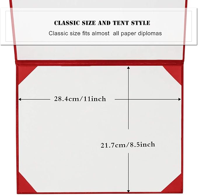 Diploma Cover 8.5” x11” Diploma Holder of Graduation Leatherette Padded - Image 3