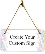 Signs ByLITA Spring Pastel Florals Personalized Hanging Wall or Door Sign | by SignsByLITA