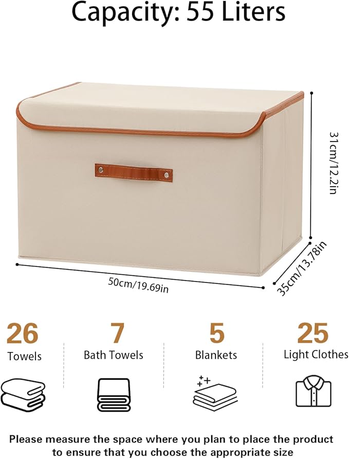 Tuza 2 Pack Large Fabric Storage Bins - Image 2