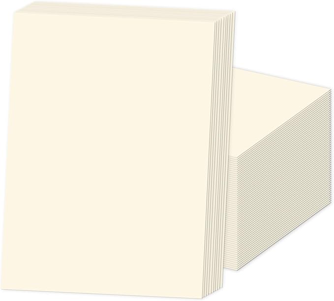Ivory Cardstock 8.5 x 11, Cream Cardstock 80lb 100 Sheets, GIGYES Card Stock by GIGYES
