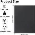 QTLCOHD 200 Sheets Black Cardstock, 8.5 x 11 Inch, 92 lb Construction Paper Bulk - Image 2