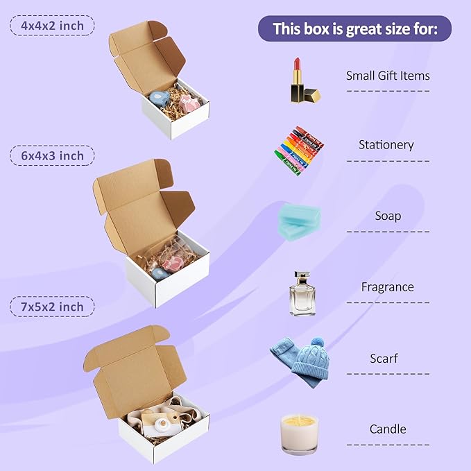 Eupako 30 Pack Small Shipping Boxes Assorted Sizes, Cardboard Boxes - Image 3