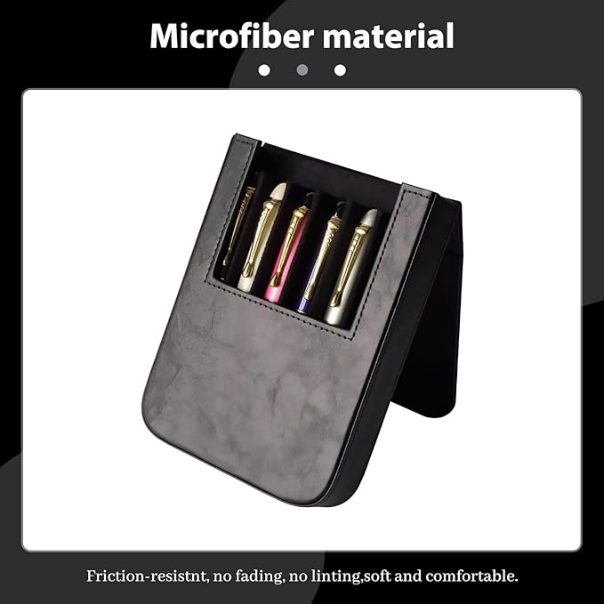 MIVLXLX Leather 6 Fountain Pen/Pencil Tray Case, Magnetic Closure - Image 3
