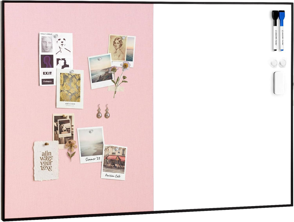 ARCOBIS Cork Board White Board Combo for Wall