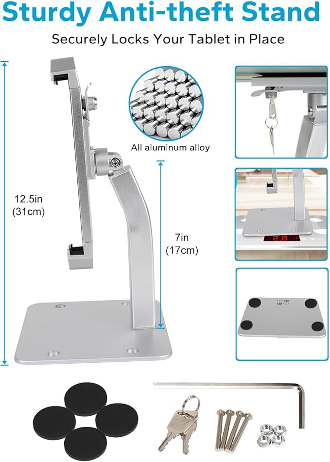 GDZN Anti-Theft Tablet Kiosk Stand - Image 6