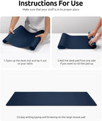 YSAGi Leather Desk Protector, Office Mat, Large Mouse Mat, Non-Slip PU Leather - Image 9