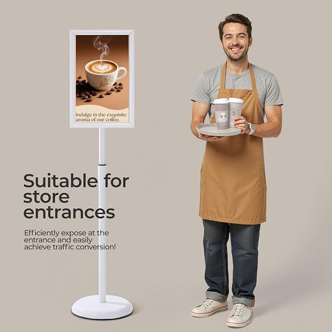 YIYO sign stand，floor sign holder poster stand heavy duty pedestal signage stand - Image 5