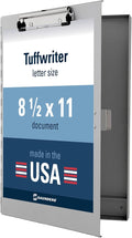 Saunders Metal Clipboard with Storage, Letter Size Paper Organizer, Slim Steel by Saunders
