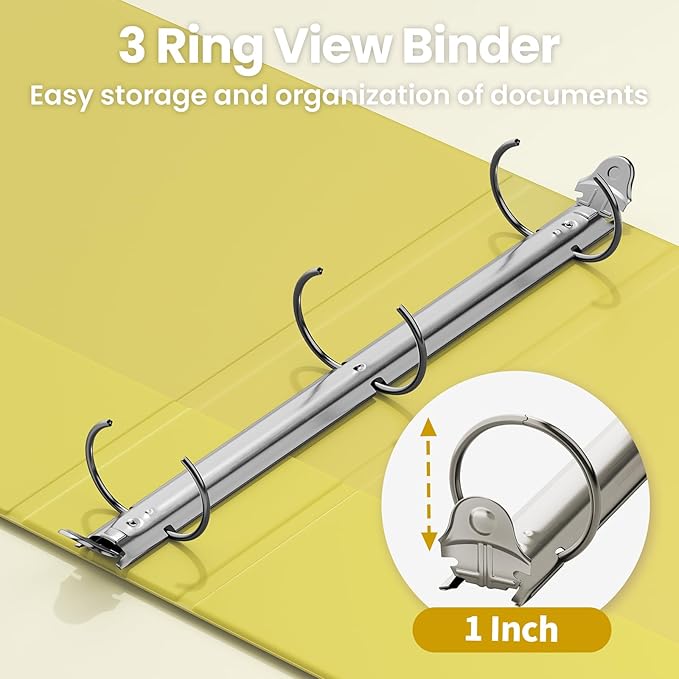 SUNEE 3 Ring Binder 1 Inch 1 Pack - Image 3