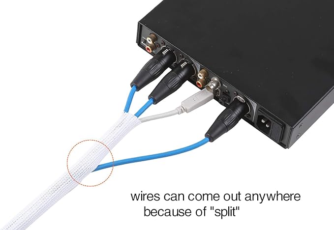 Alex Tech 10ft - 3/8 inch Cord Protector Wire Loom Tubing Cable Sleeve Split - Image 3