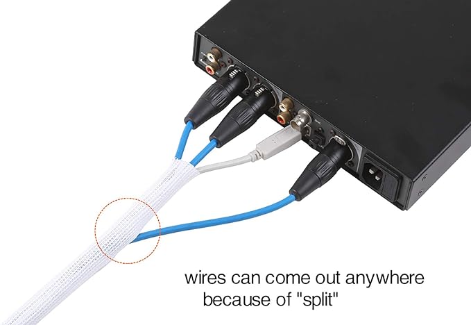Alex Tech 10ft - 1 inch Cord Protector Wire Loom Tubing Cable Sleeve Split - Image 3
