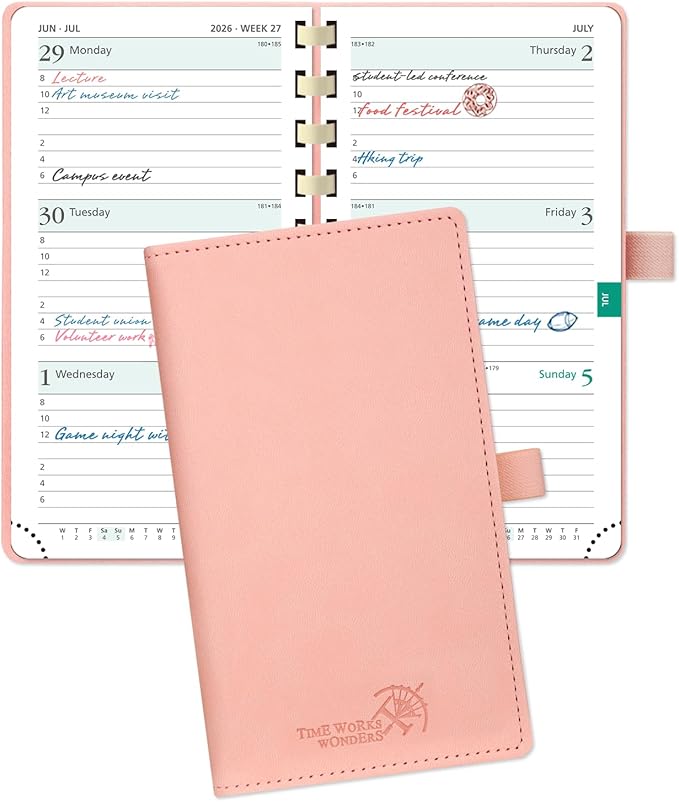 POPRUN 2026 Pocket Planner Weekly and Monthly Calendar by POPRUN